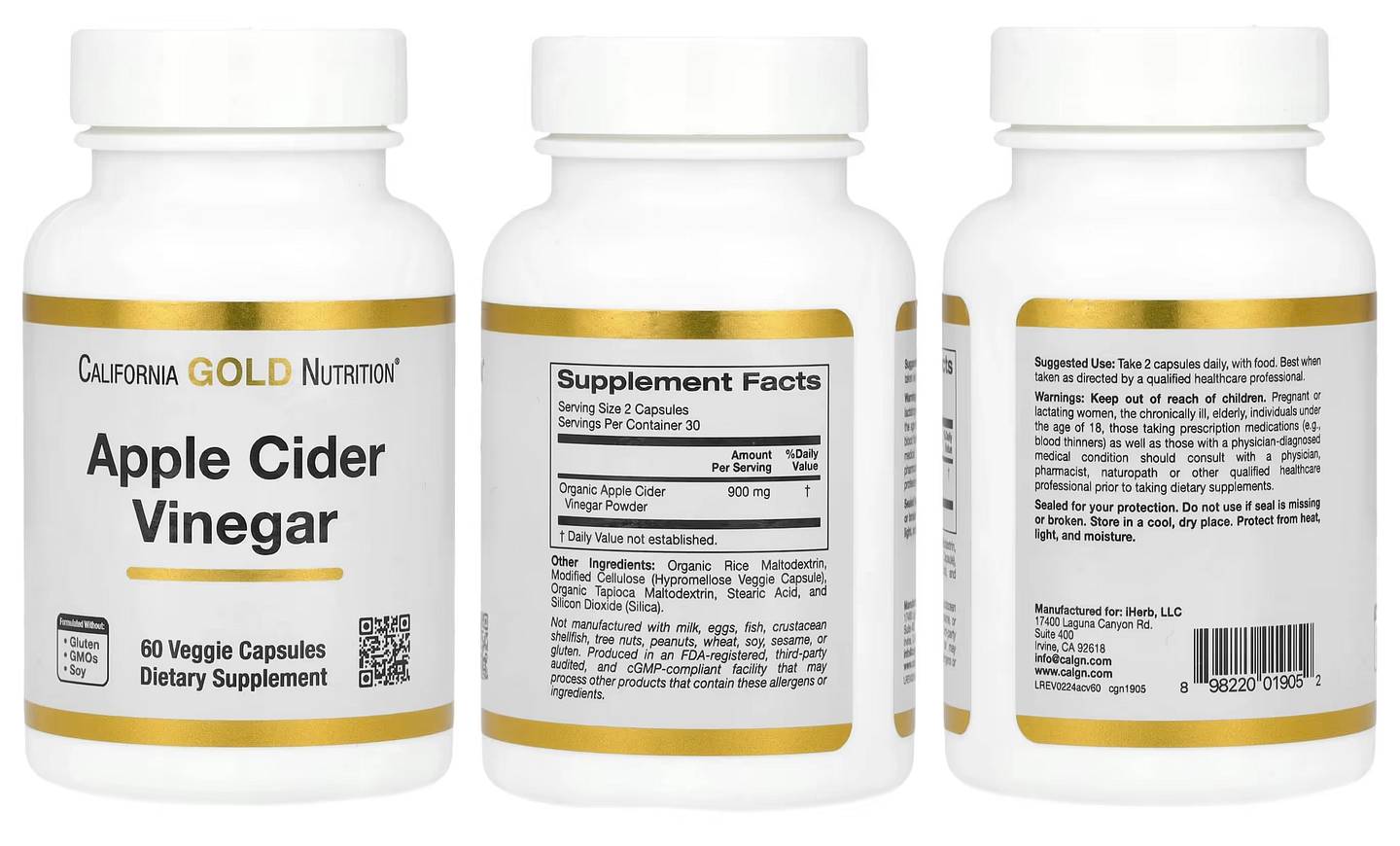 California Gold Nutrition, Apple Cider Vinegar packaging