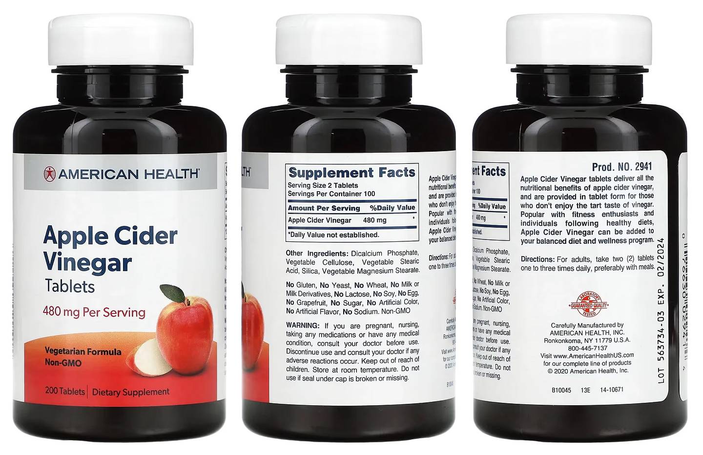 American Health, Apple Cider Vinegar packaging