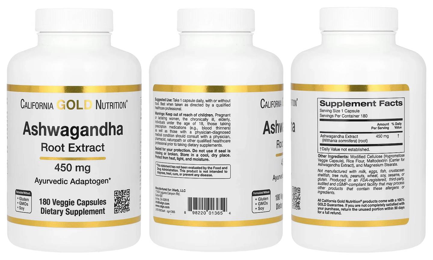 California Gold Nutrition, Ashwagandha packaging