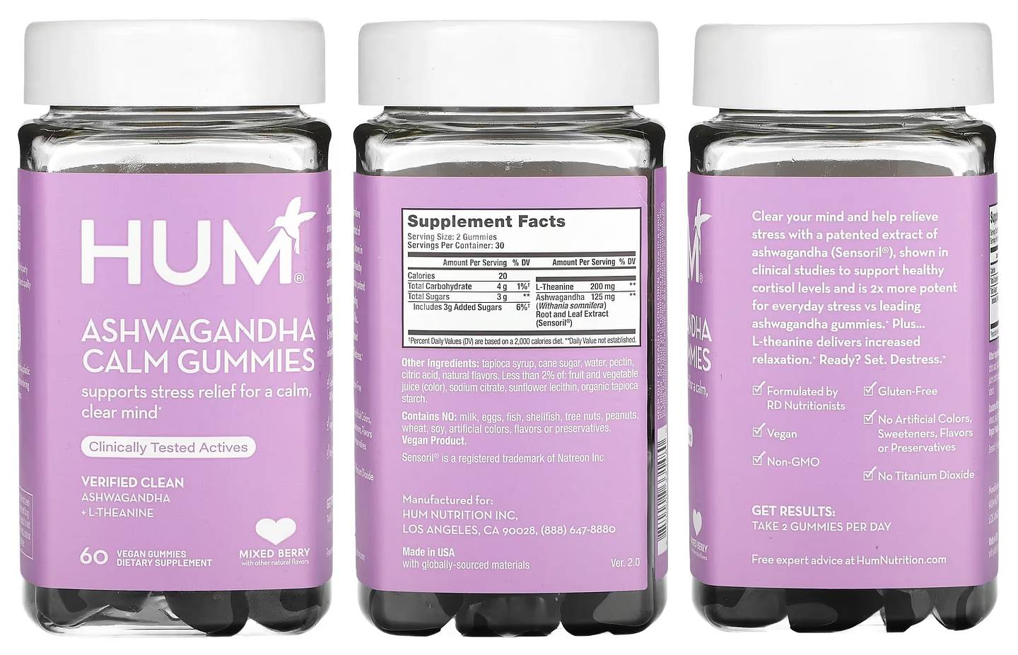 HUM Nutrition, Ashwagandha Calm Gummies packaging