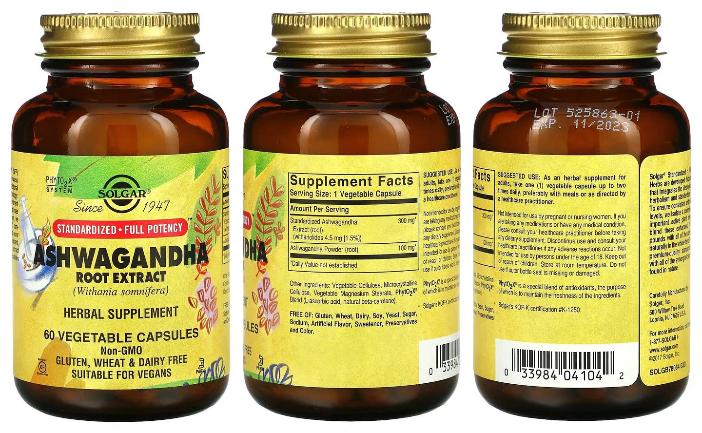 Solgar, Ashwagandha Root Extract packaging