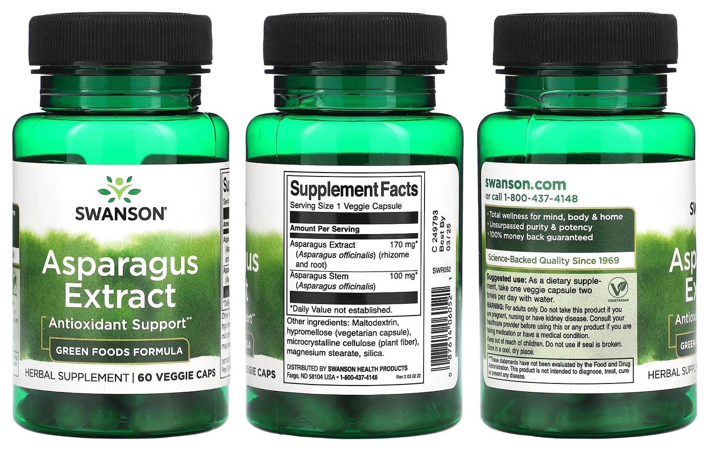 Swanson, Asparagus Extract packaging