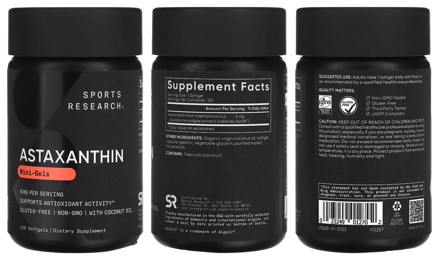 Sports Research, Astaxanthin packaging