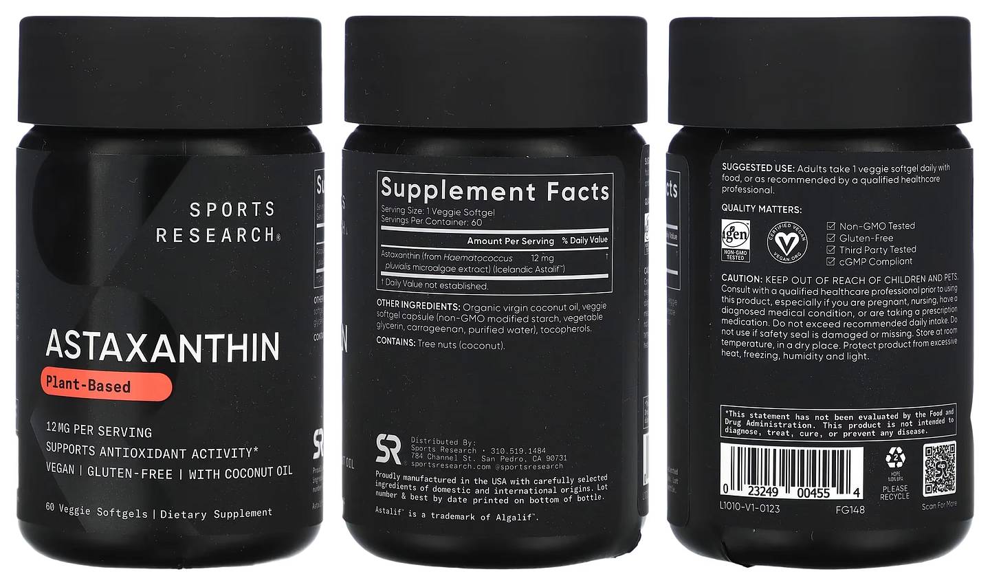 Sports Research, Astaxanthin packaging