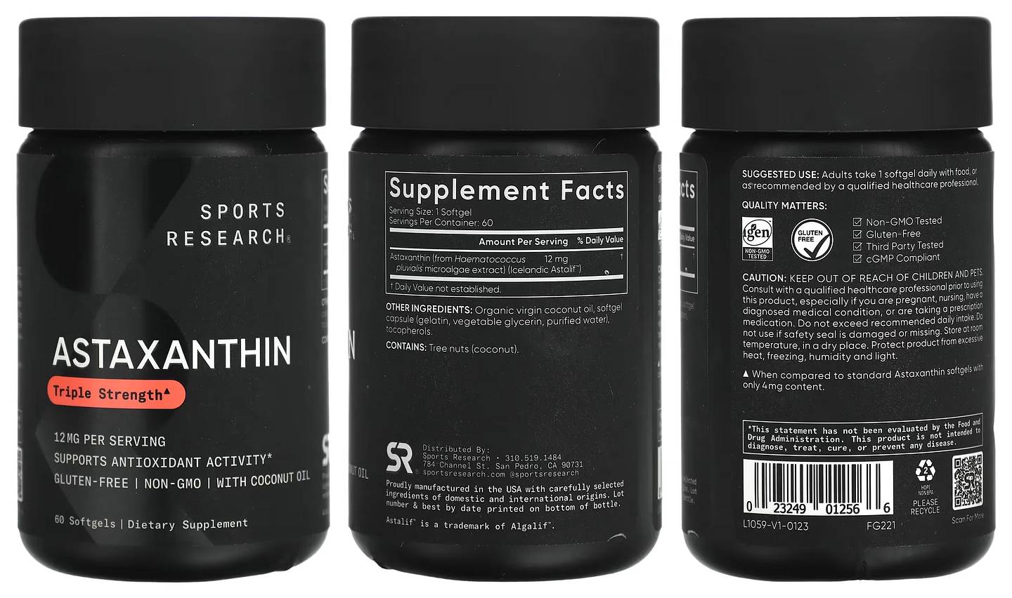 Sports Research, Astaxanthin packaging