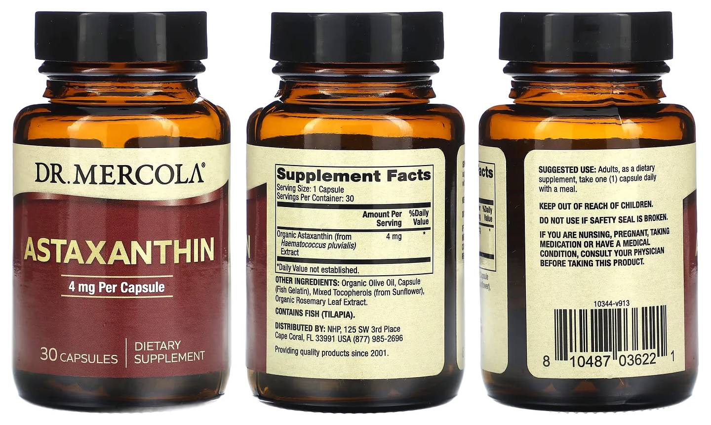 Dr. Mercola, Astaxanthin packaging