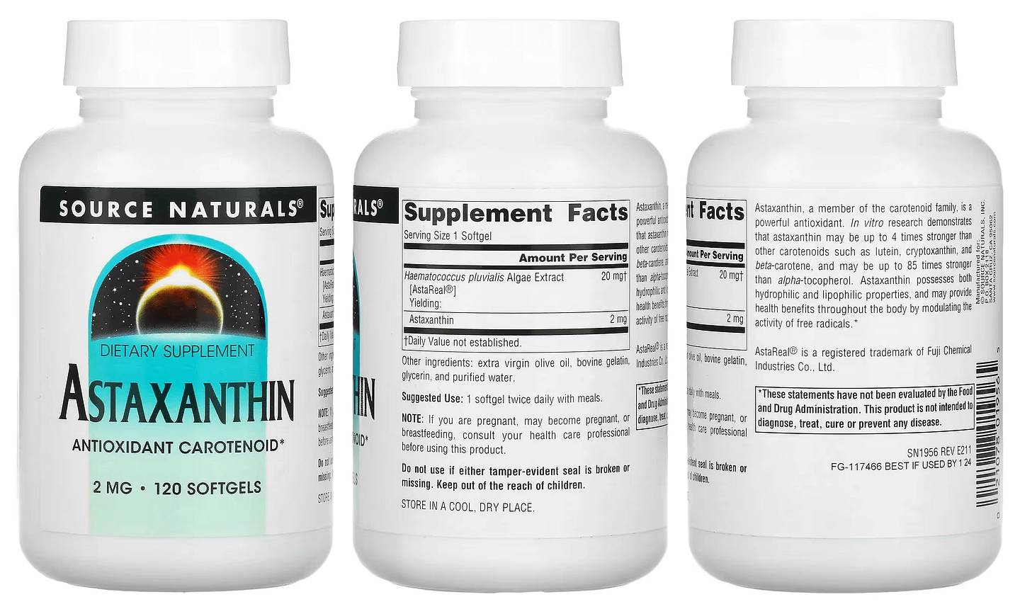 Source Naturals, Astaxanthin packaging