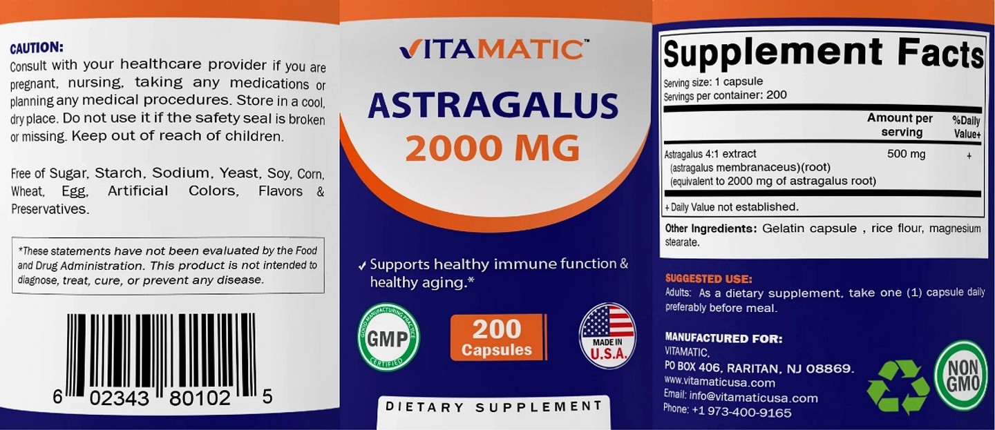 Vitamatic, Astragalus label