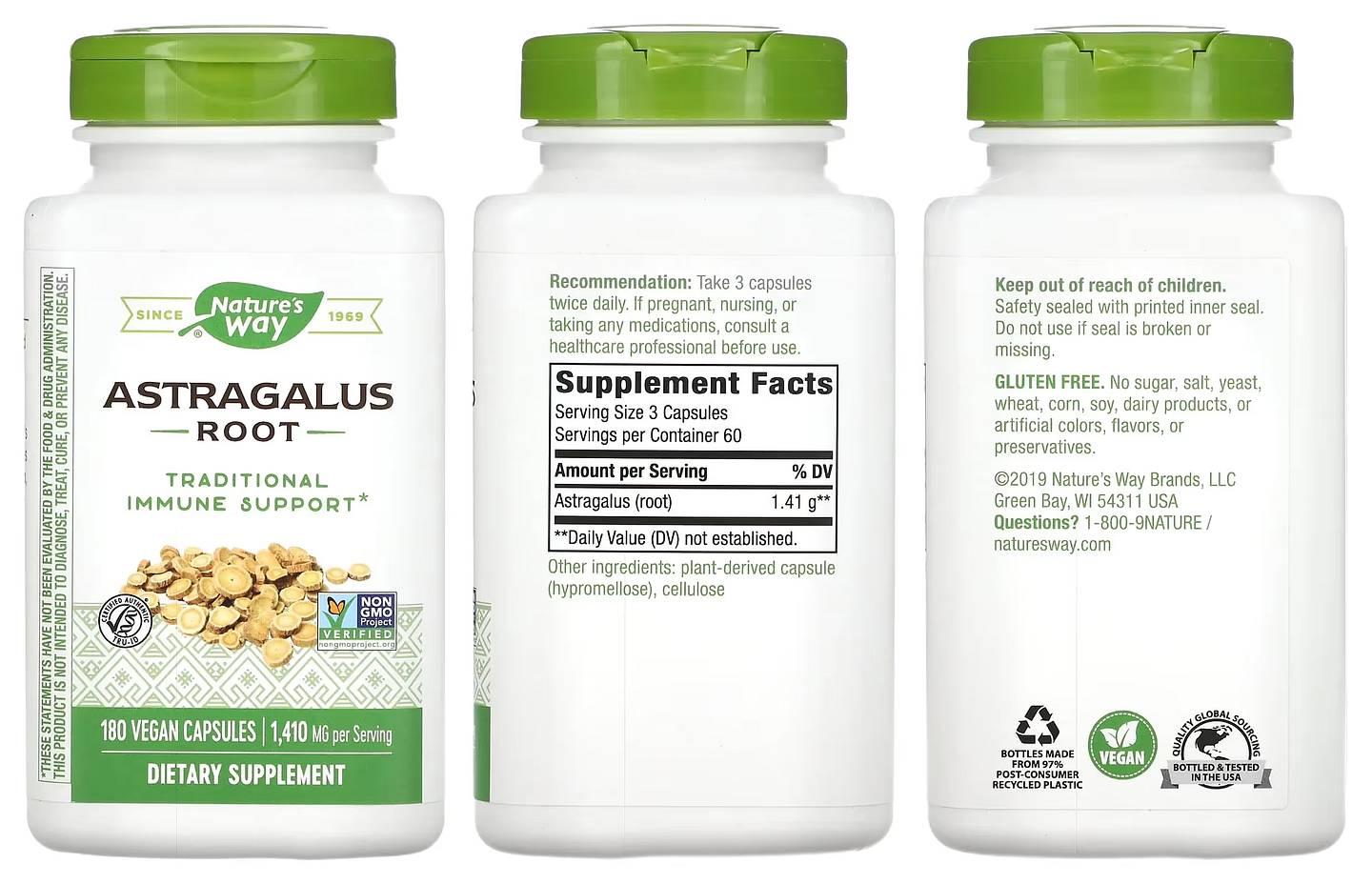 Nature's Way, Astragalus Root packaging