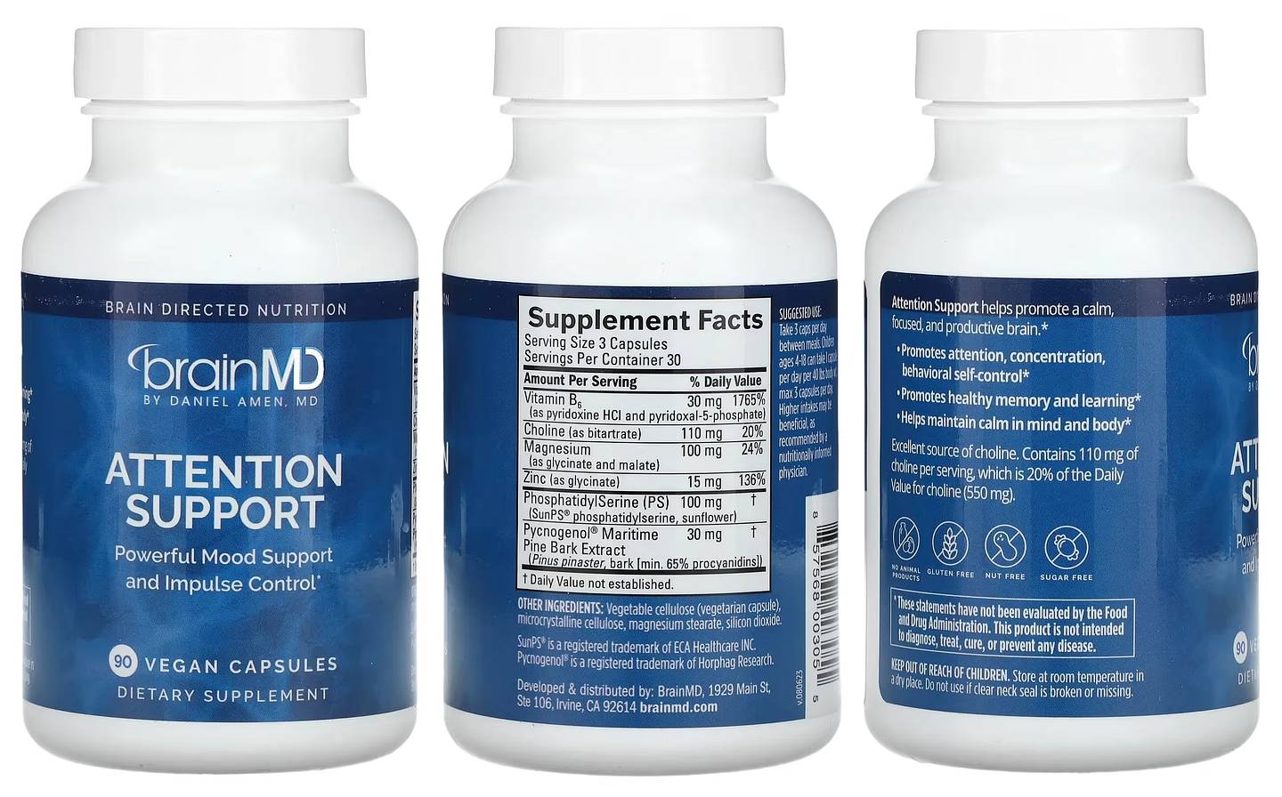 BrainMD, Attention Support packaging