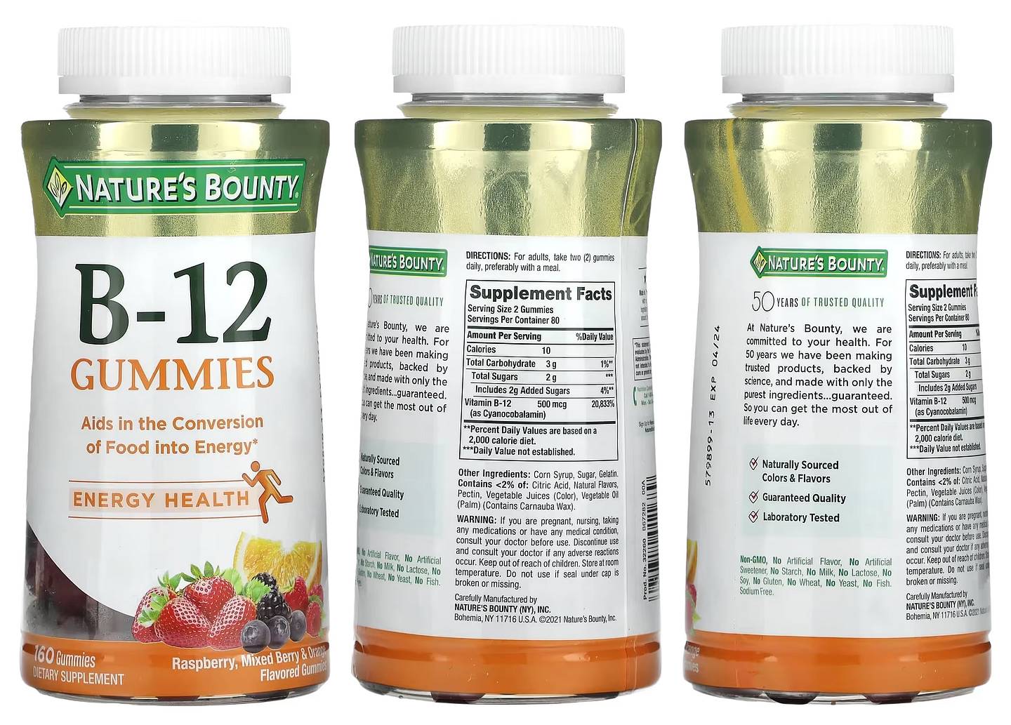 Nature's Bounty, B-12 Gummies packaging