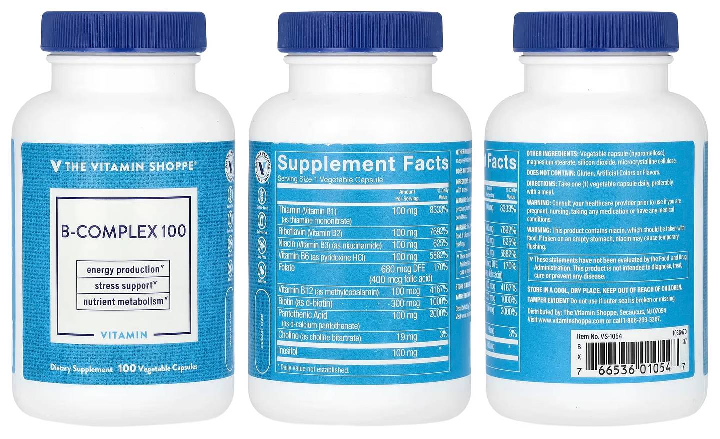 The Vitamin Shoppe, B-Complex 100 packaging