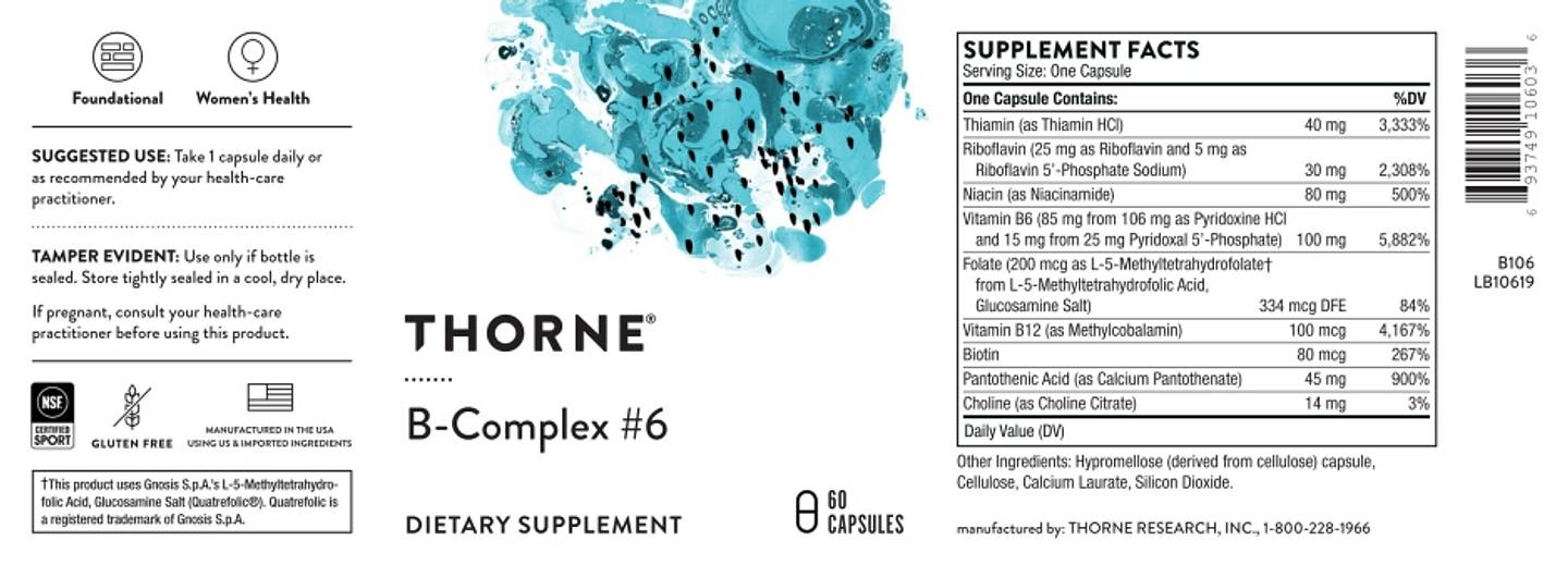 Thorne, B-Complex #6 label