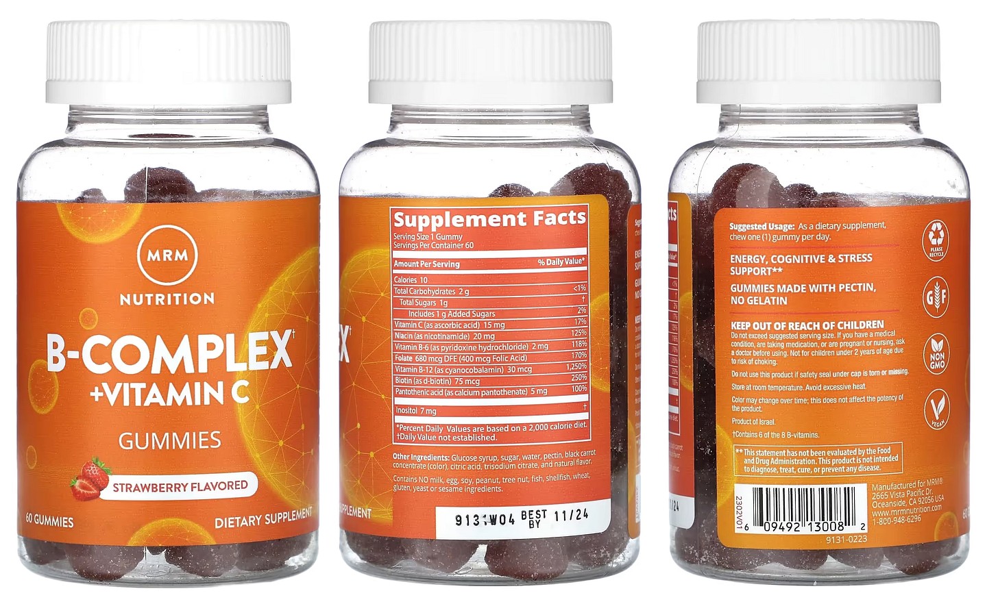 MRM Nutrition, B-Complex + Vitamin C Gummies packaging