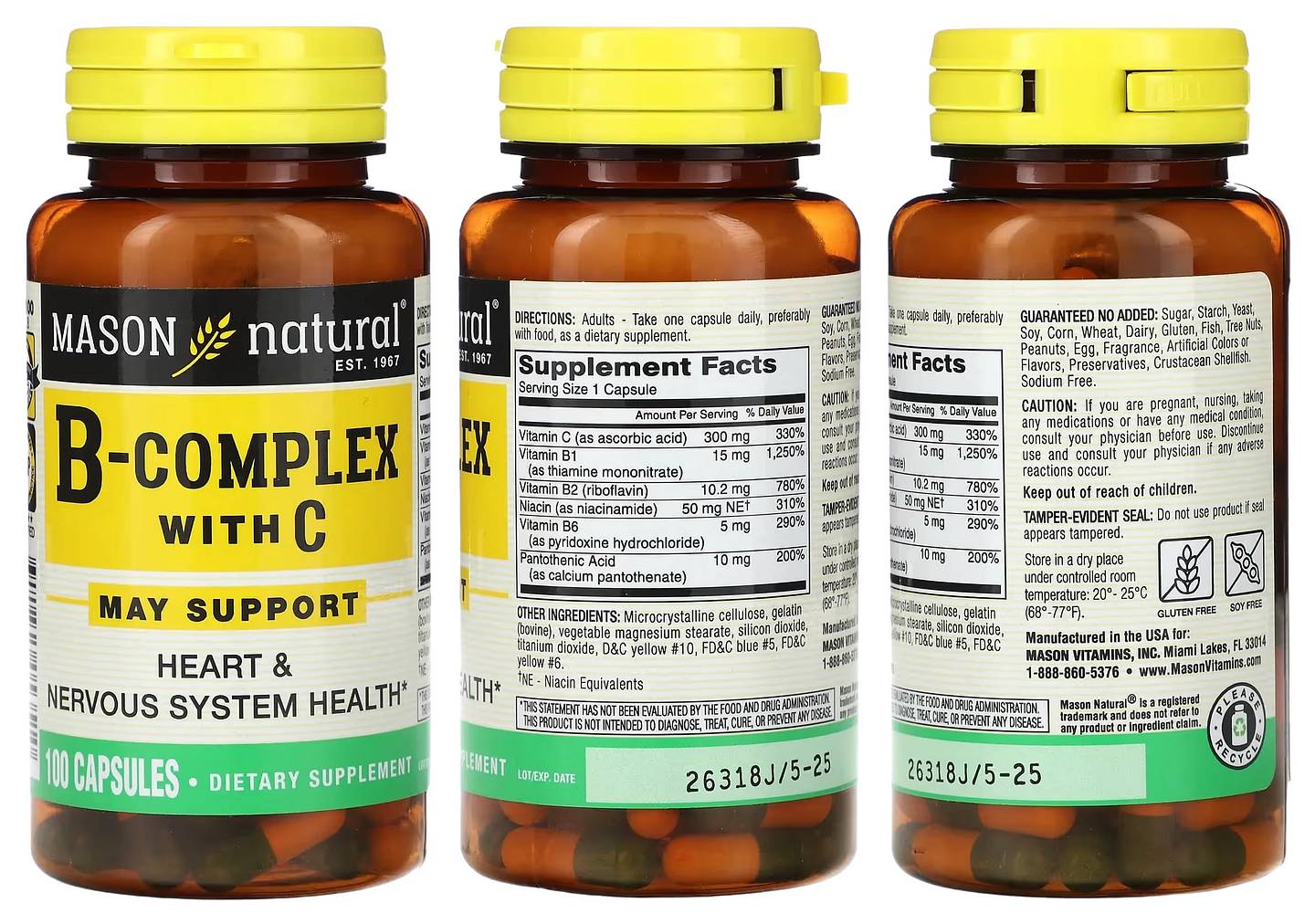 Mason Natural, B-Complex With C packaging