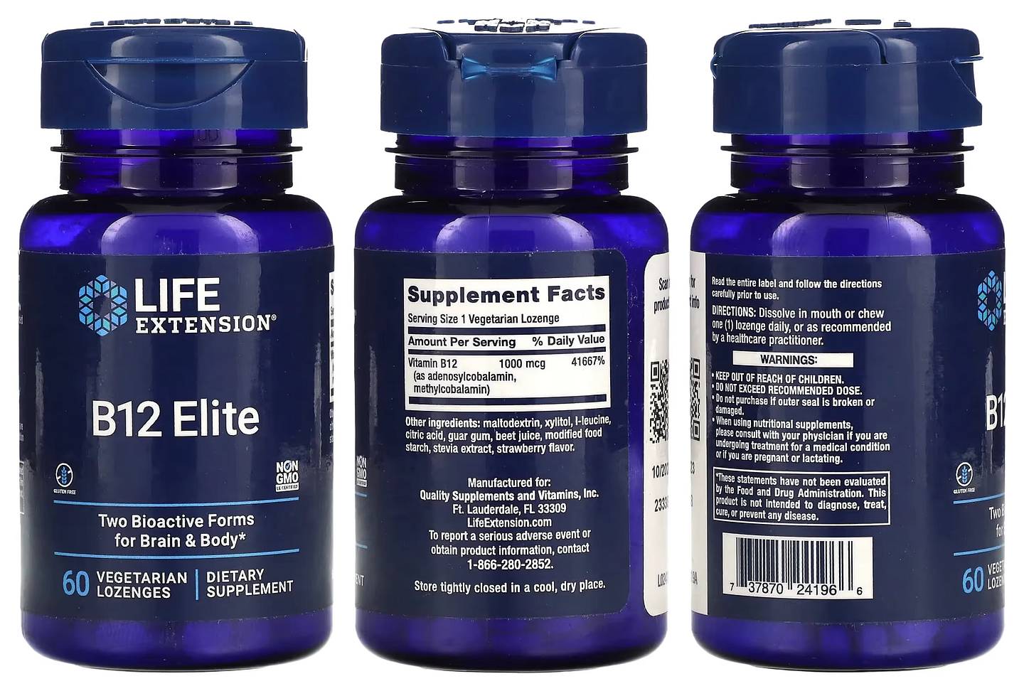 Life Extension, B12 Elite packaging