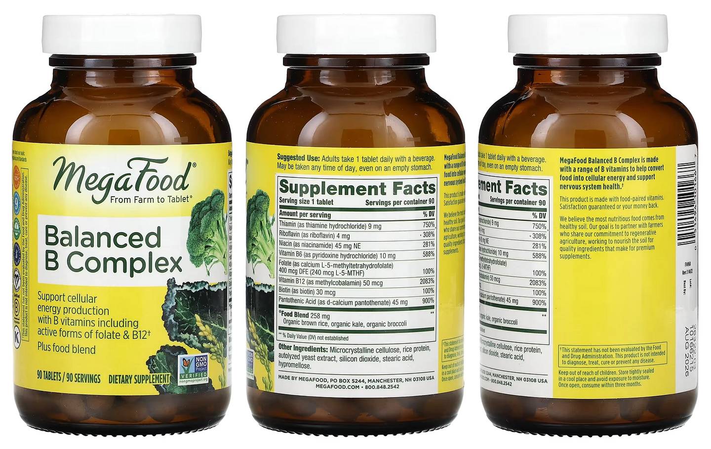 MegaFood, Balanced B Complex packaging