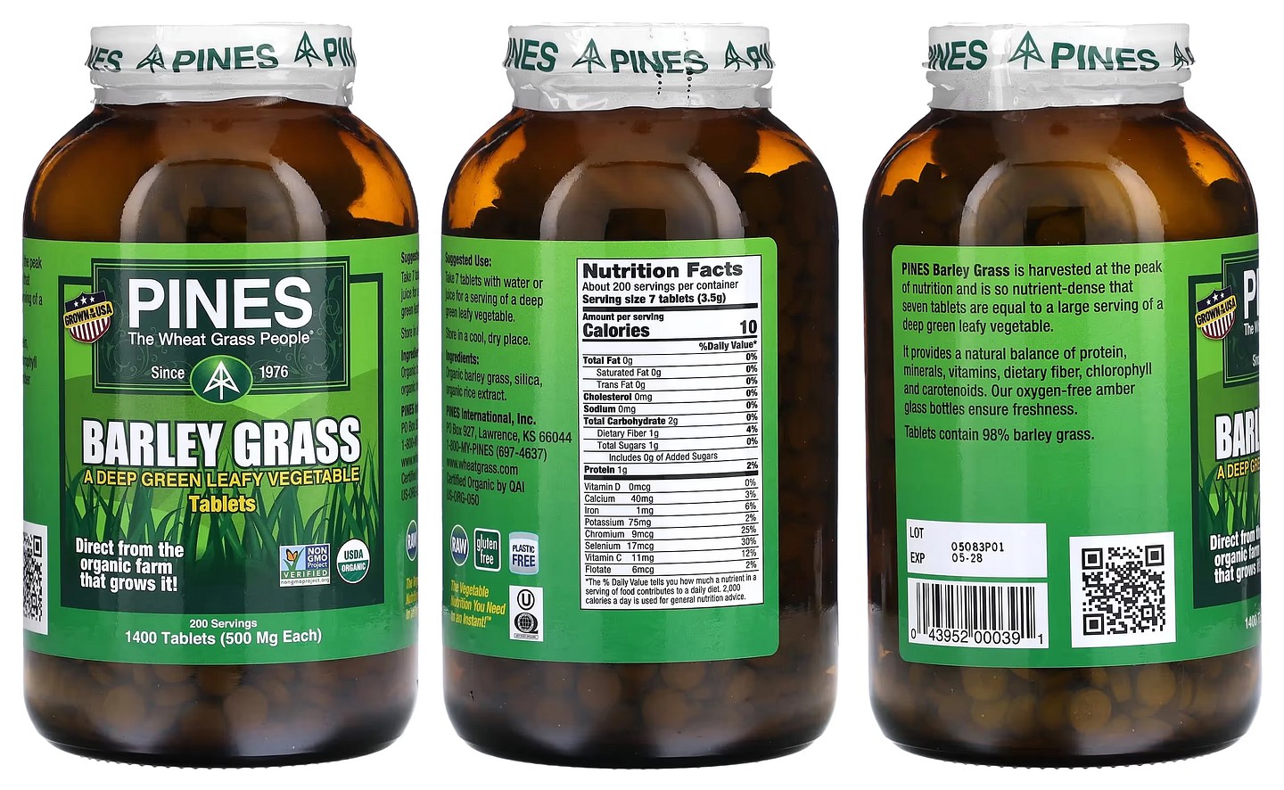 Pines International, Barley Grass packaging