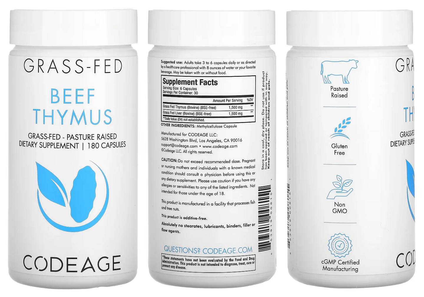 Codeage, Beef Thymus packaging