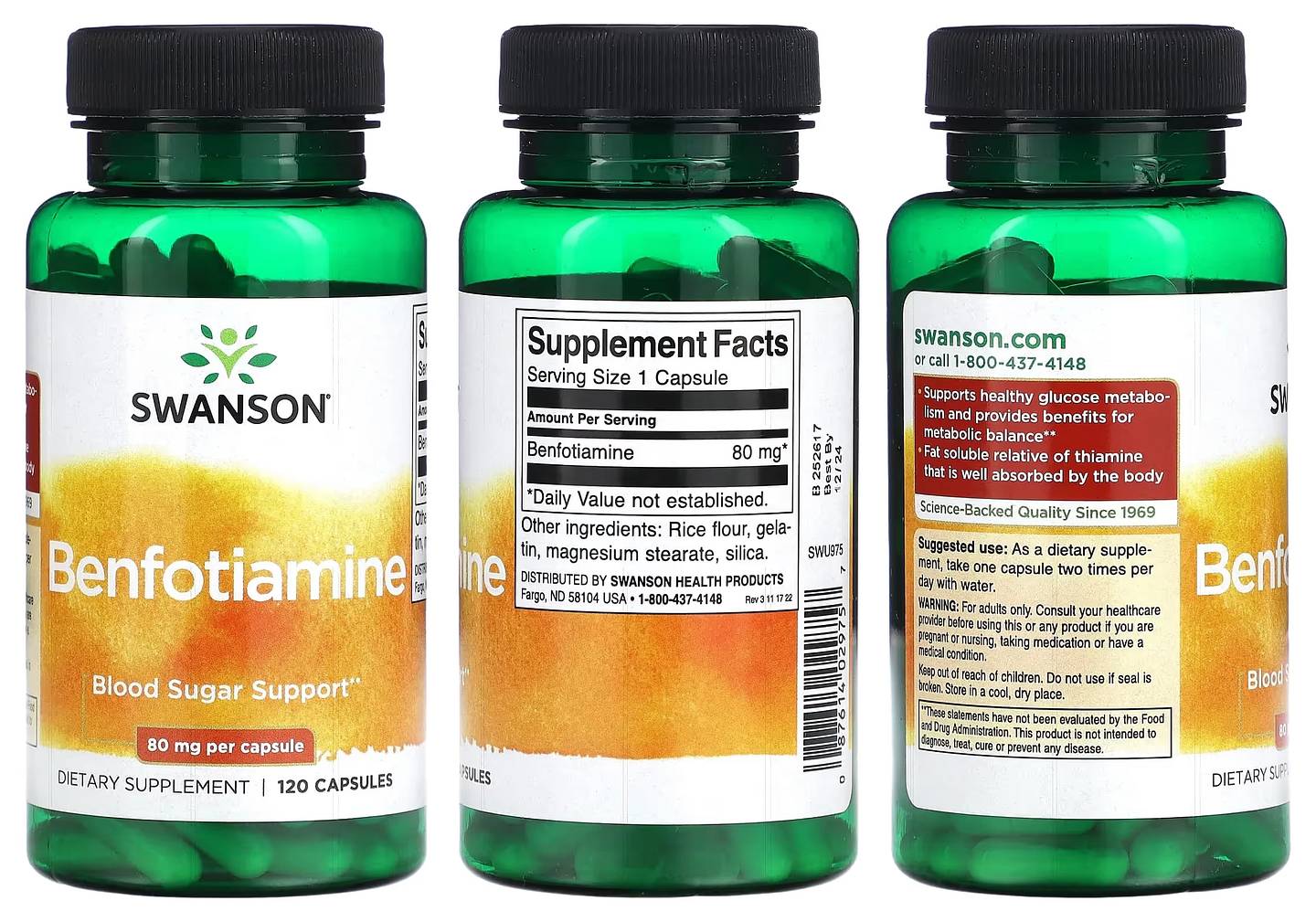 Swanson, Benfotiamine packaging