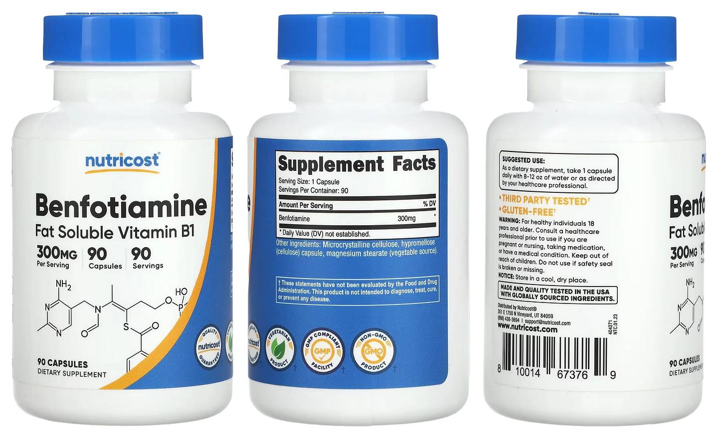 Nutricost, Benfotiamine packaging