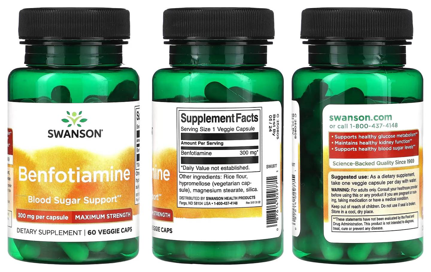 Swanson, Benfotiamine packaging