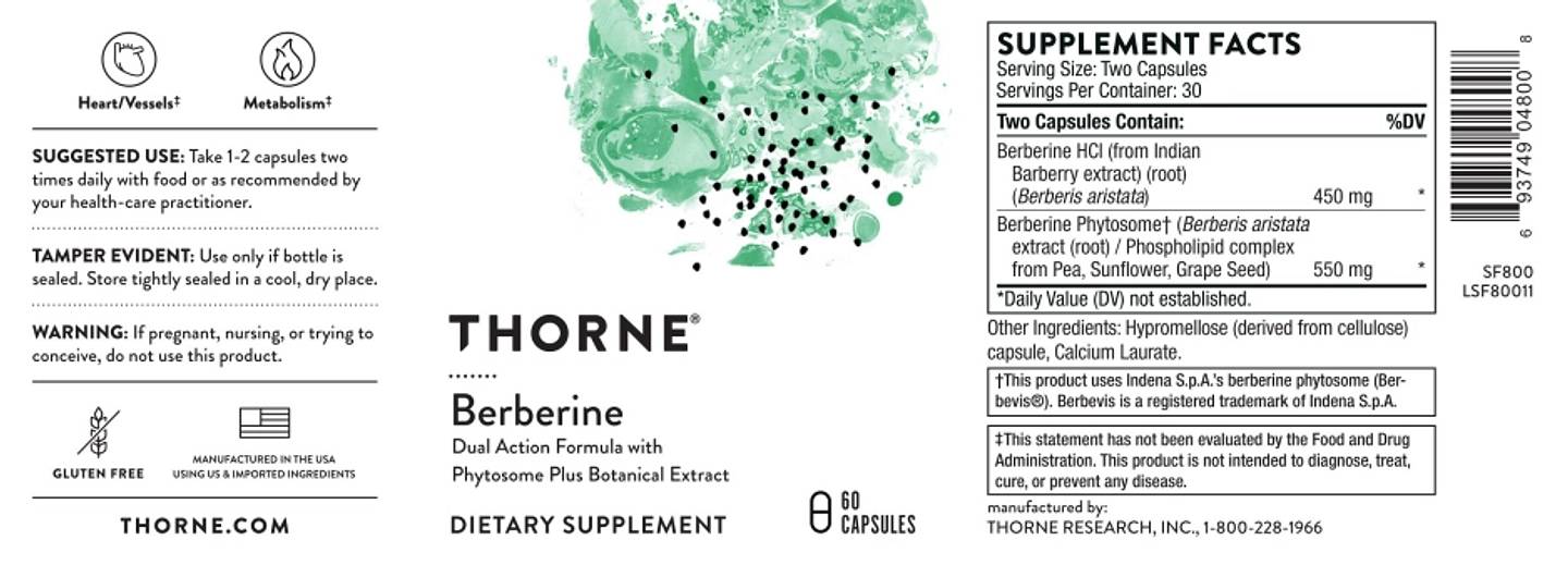 Thorne, Berberine label