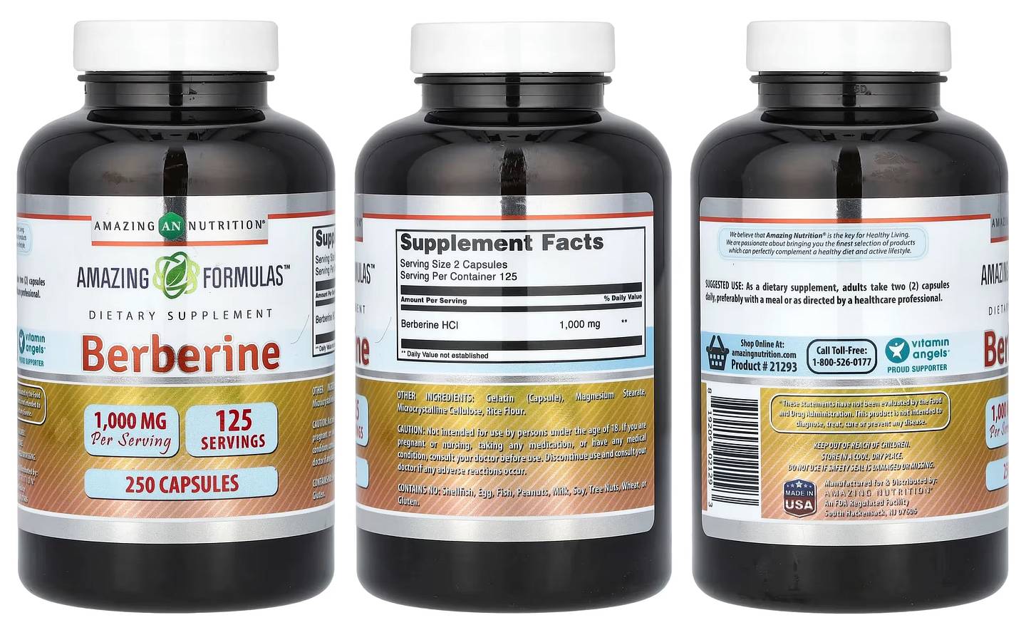 Amazing Nutrition, Berberine packaging