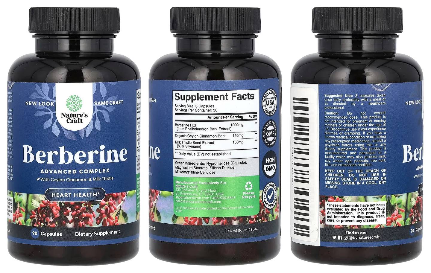 Nature's Craft, Berberine packaging