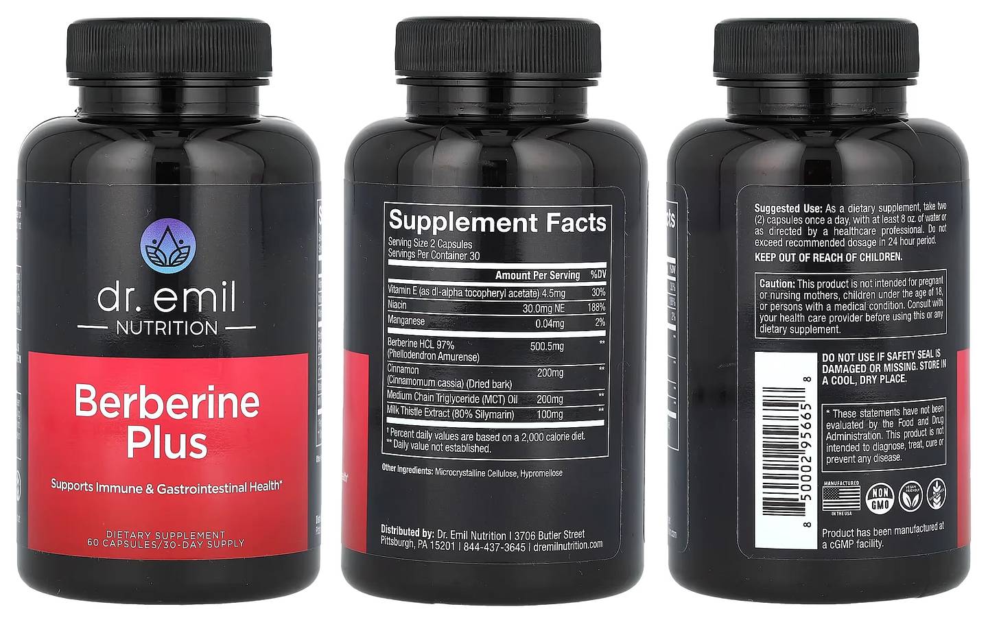 Dr. Emil Nutrition, Berberine Plus packaging