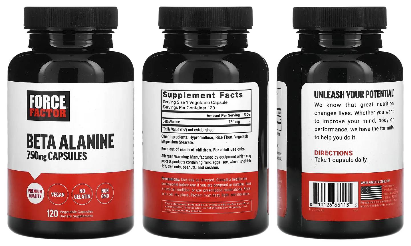 Force Factor, Beta Alanine packaging