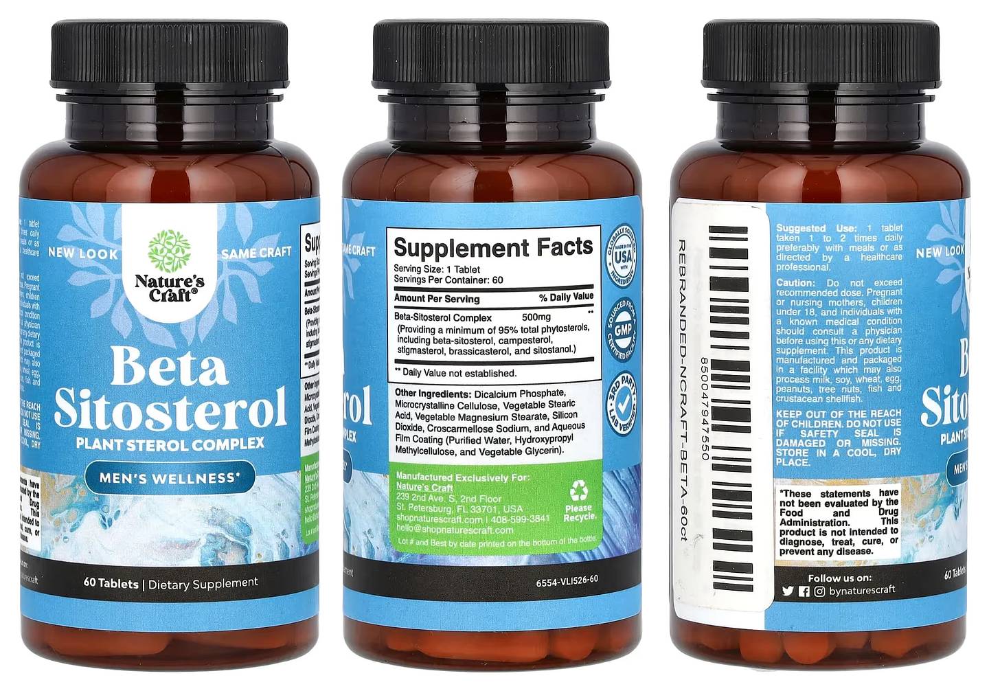 Nature's Craft, Beta Sitosterol packaging