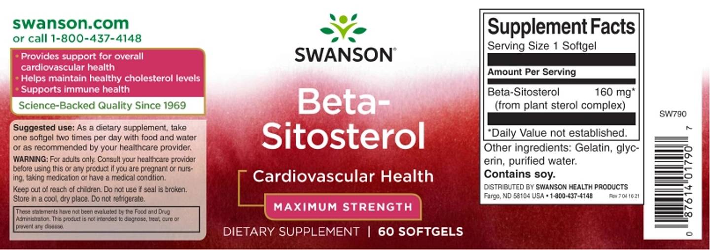 Swanson, Beta-Sitosterol label