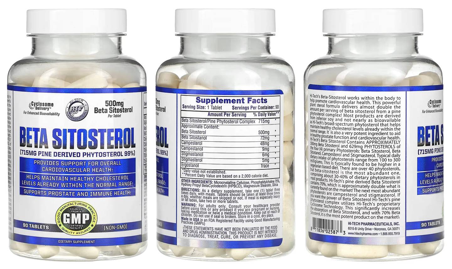 Hi Tech Pharmaceuticals, Beta Sitosterol packaging