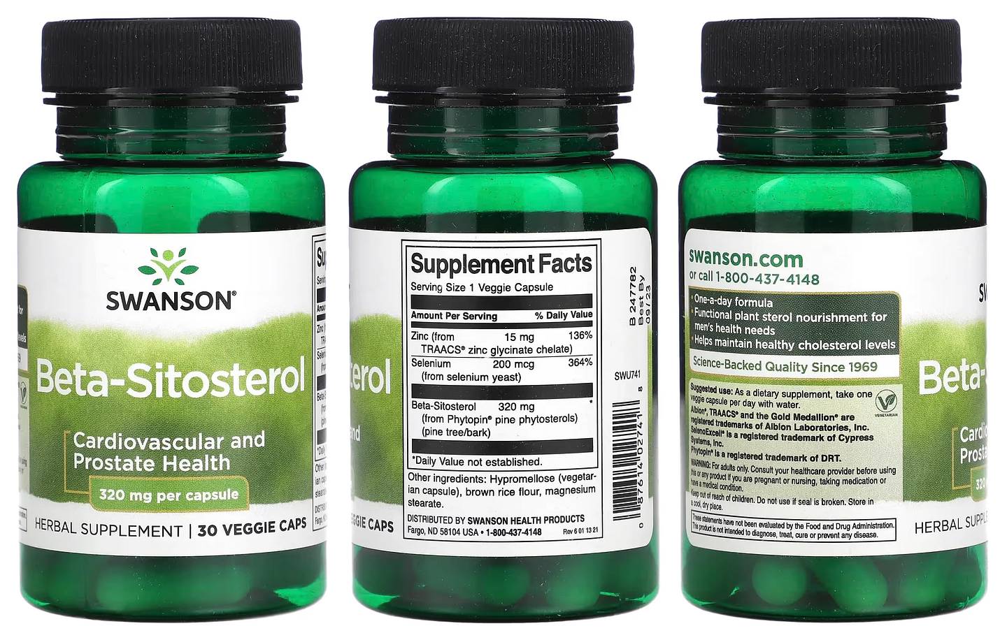 Swanson, Beta-Sitosterol packaging