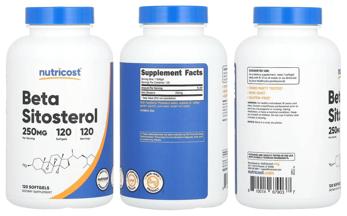 Nutricost, Beta Sitosterol packaging