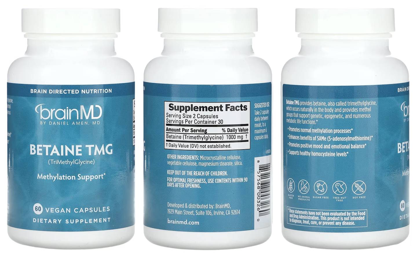 BrainMD, Betaine TMG packaging