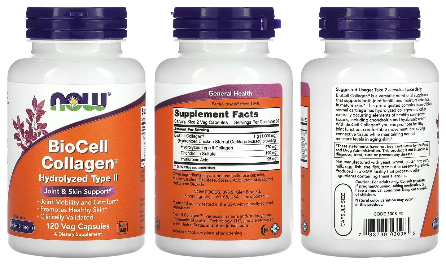 NOW Foods, BioCell Collagen packaging