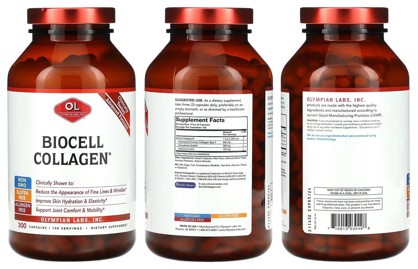 Olympian Labs, BioCell Collagen packaging