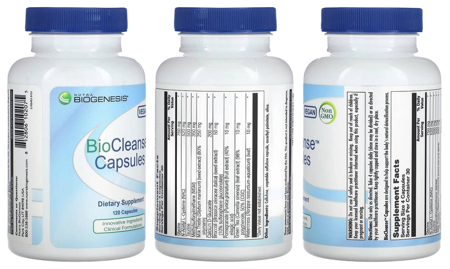 Nutra BioGenesis, BioCleanse Capsules packaging