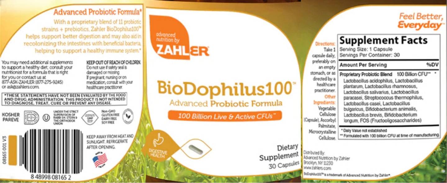 Zahler, BioDophilus100 label