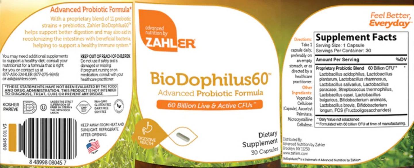 Zahler, BioDophilus60 label