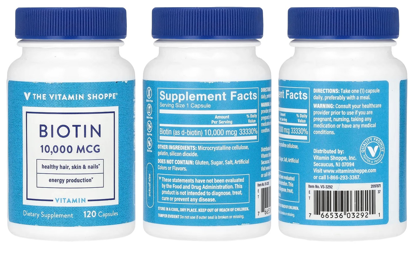 The Vitamin Shoppe, Biotin packaging