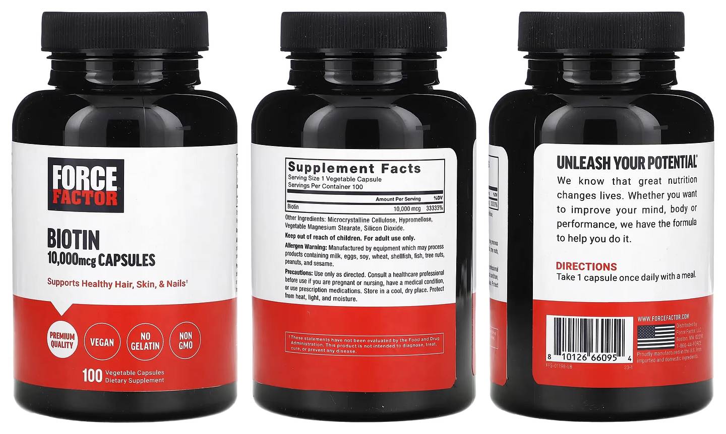 Force Factor, Biotin packaging