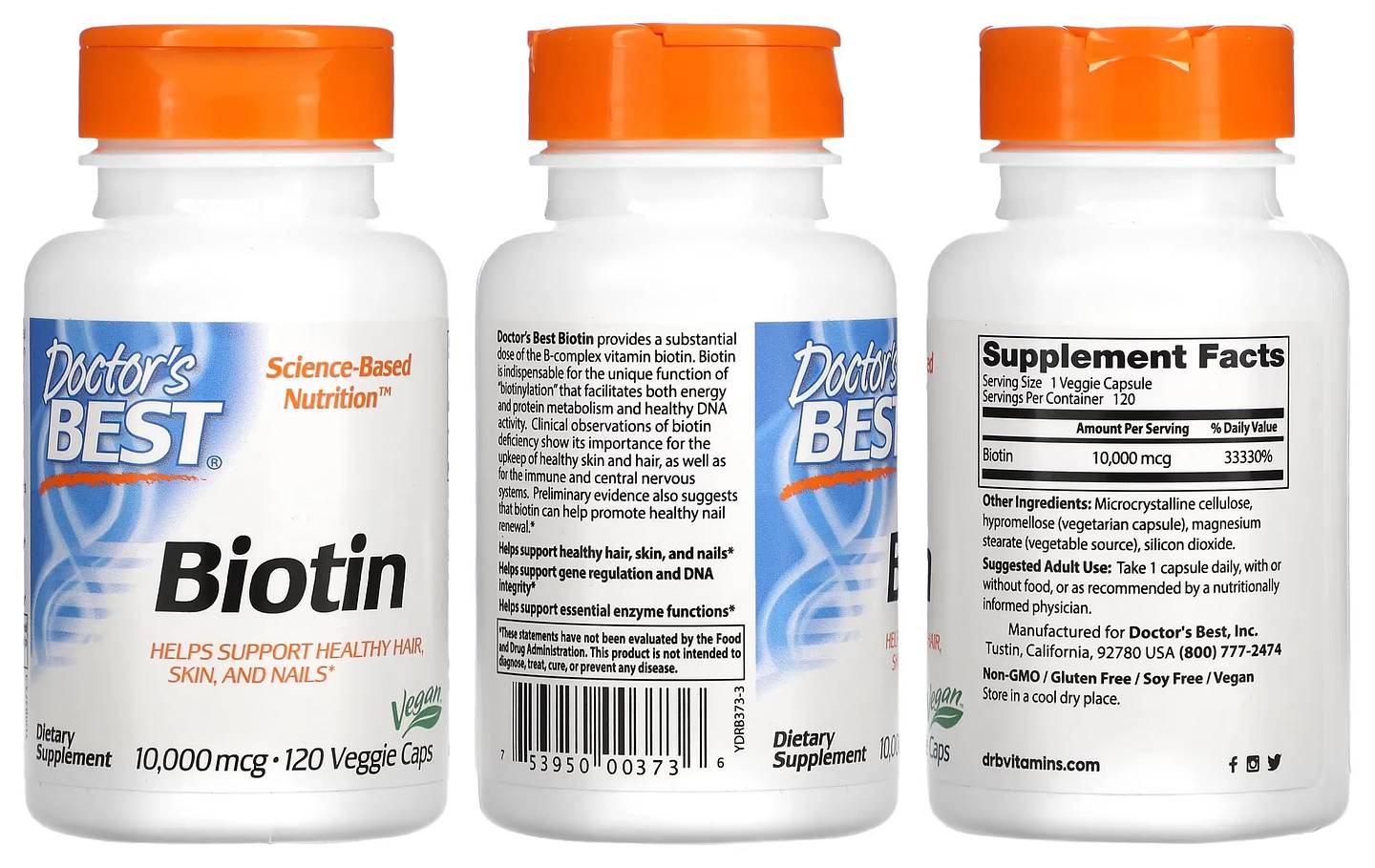 Doctor's Best, Biotin packaging