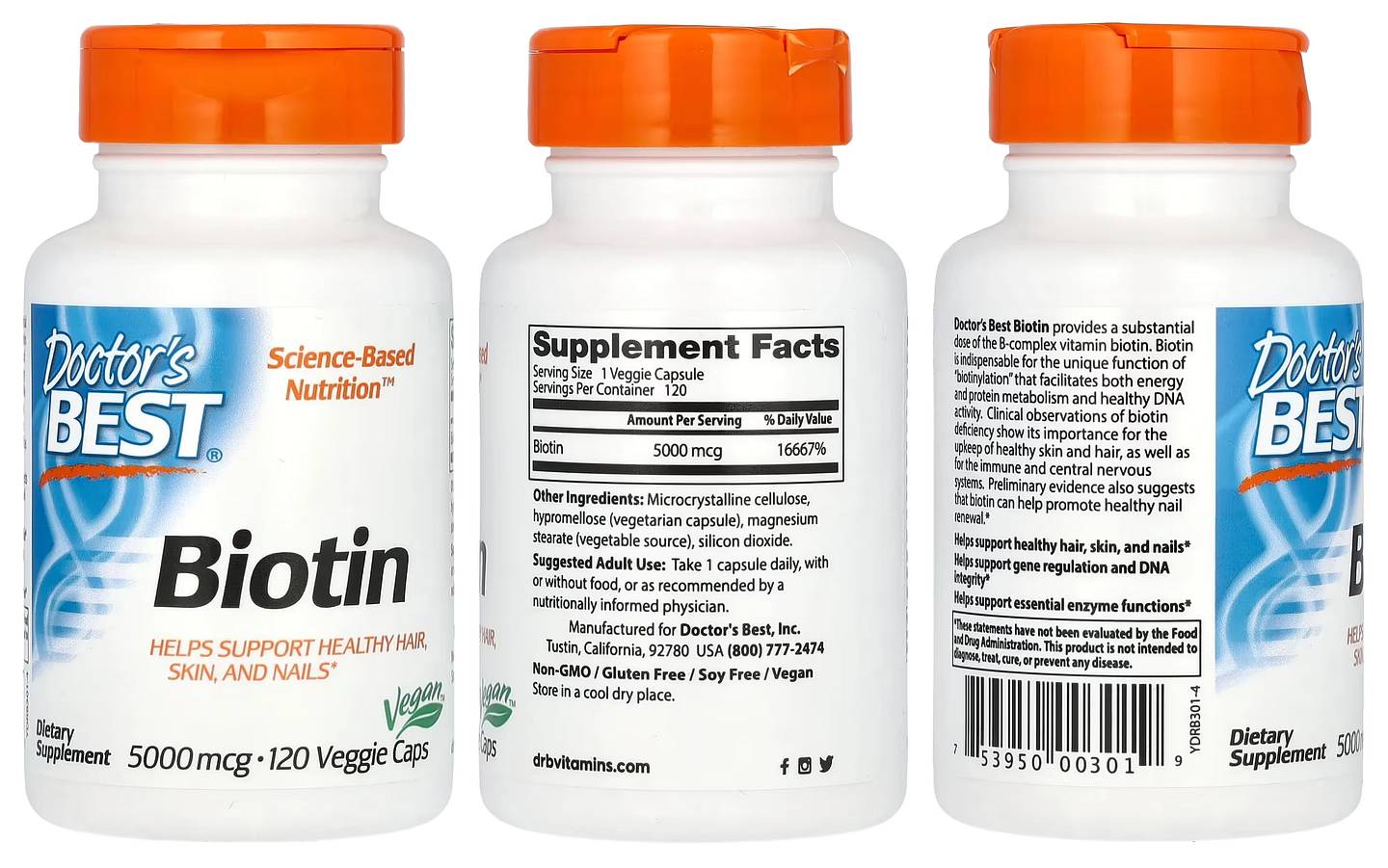 Doctor's Best, Biotin packaging