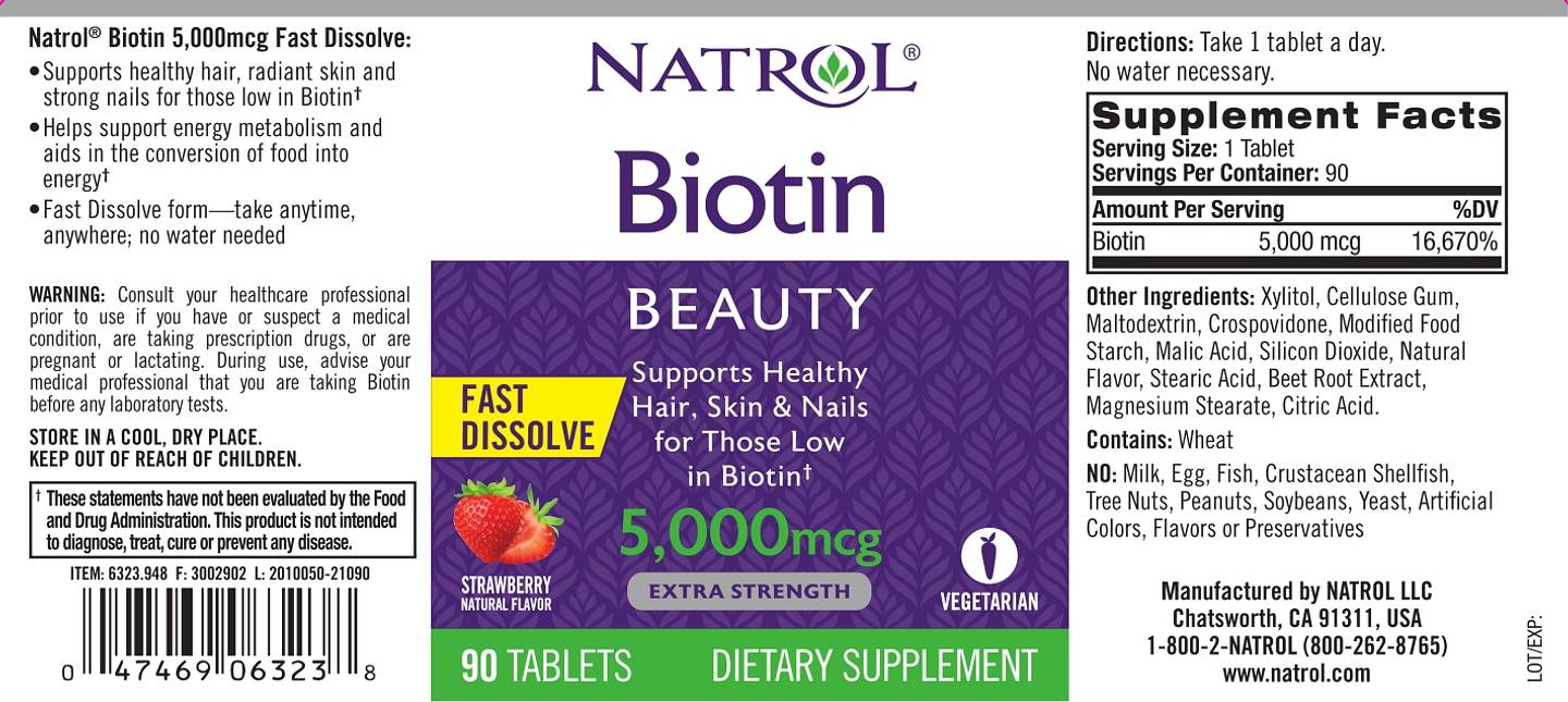 Natrol, Biotin label