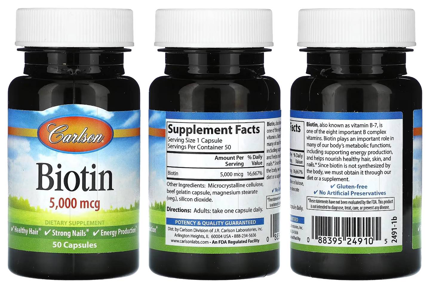 Carlson, Biotin packaging