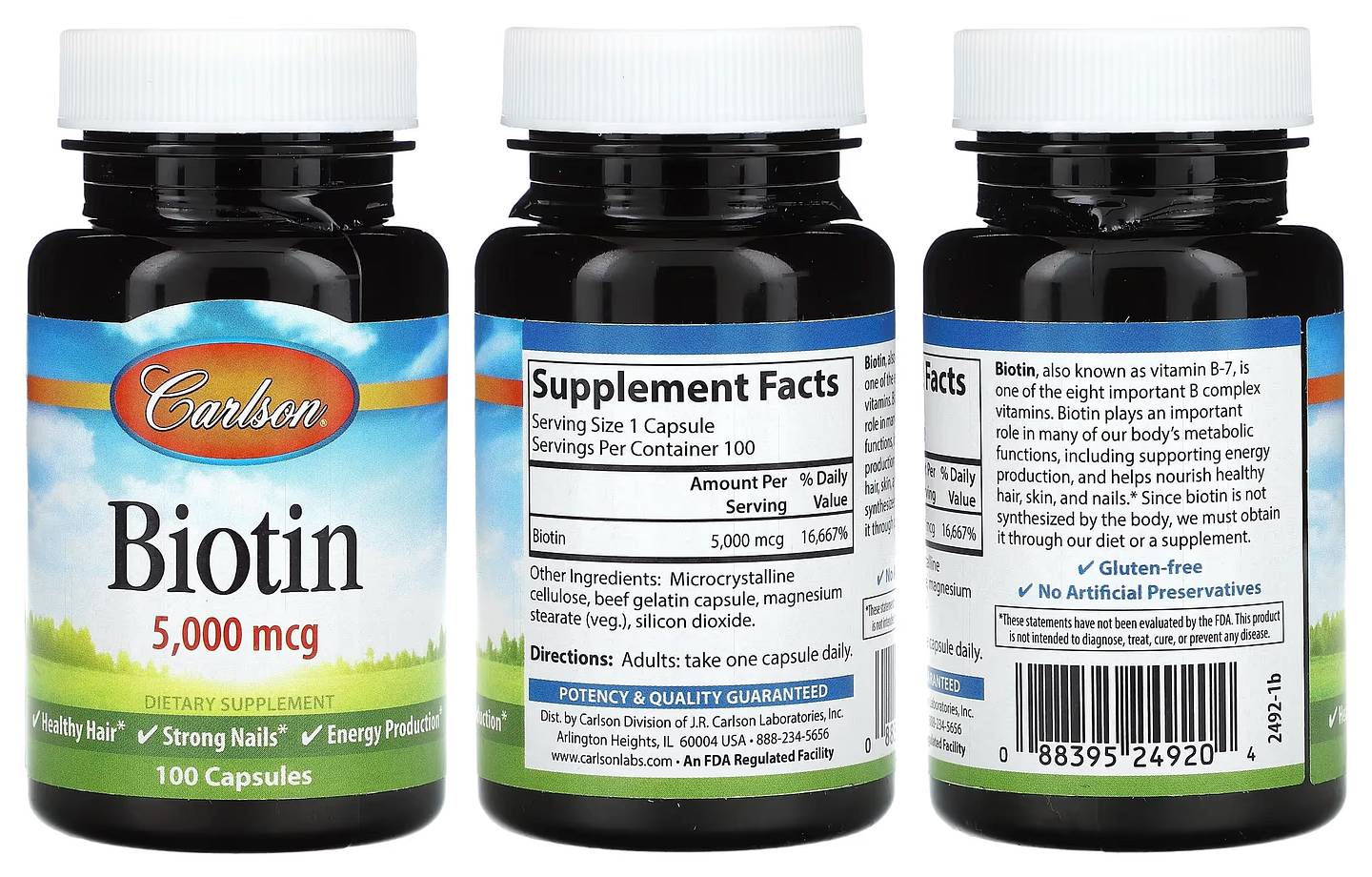 Carlson, Biotin packaging