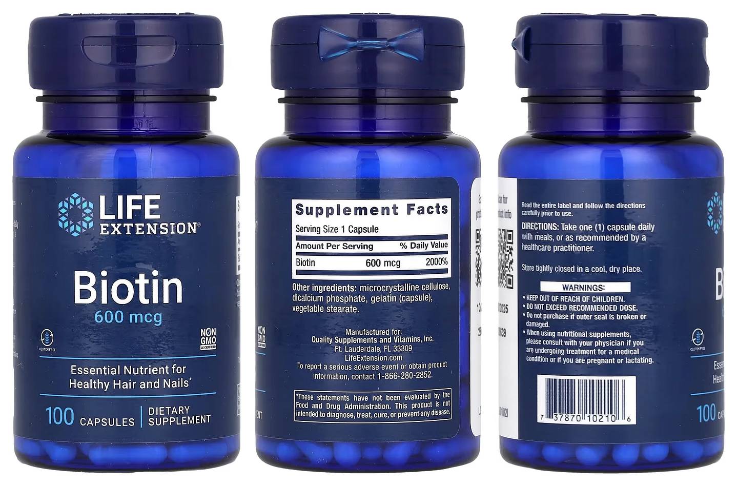 Life Extension, Biotin packaging